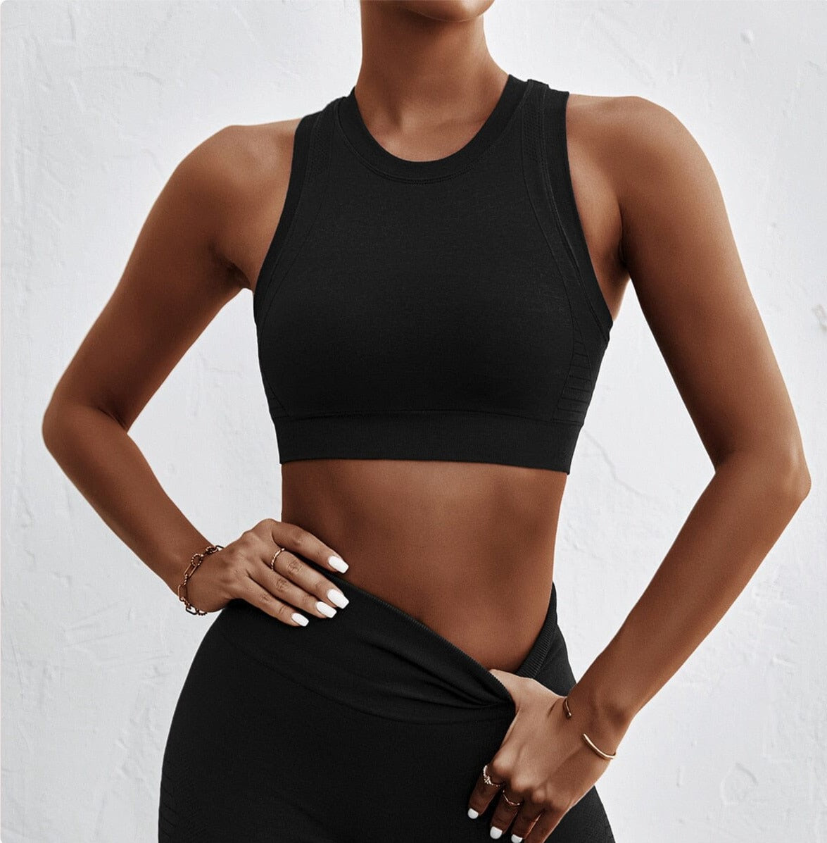 Intricate Gym Set - Shorts/Leggings + Top Activewear Truetights Black - Bra & Leggings S