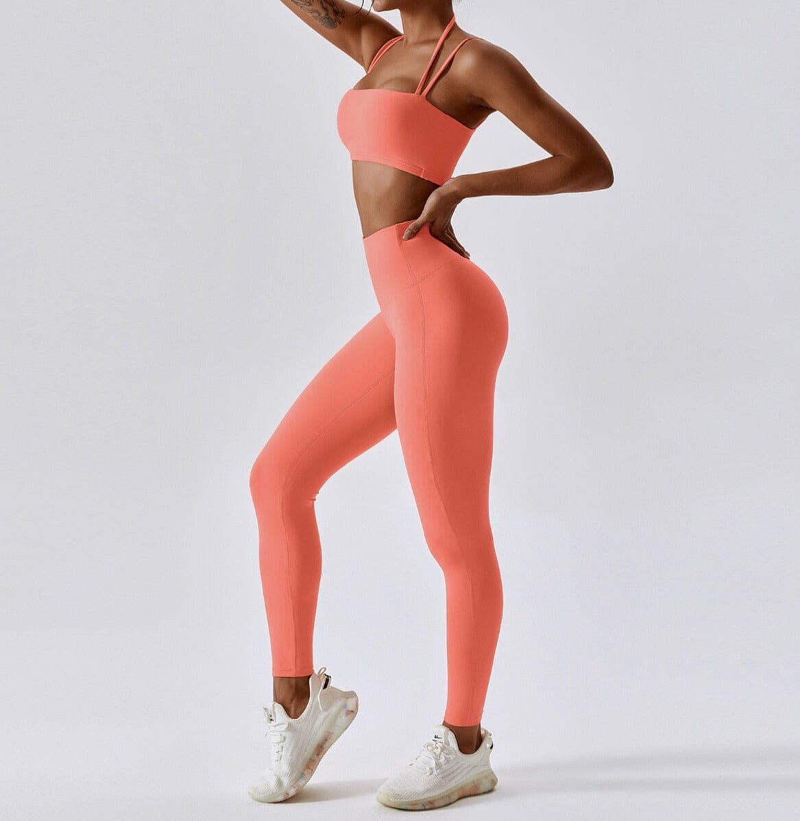 Maximum Yoga Set - Leggings + Top Sets Starlethics Orange Pants Set S