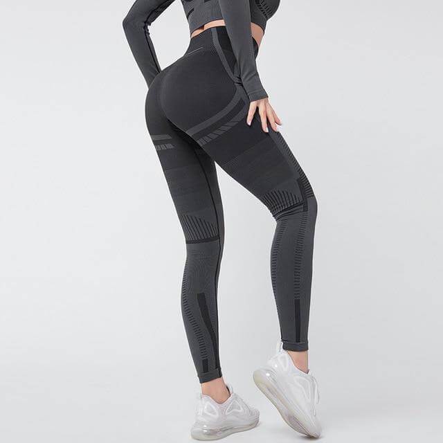 Flex Seamless Leggings Yoga Pants Truetights Black S 