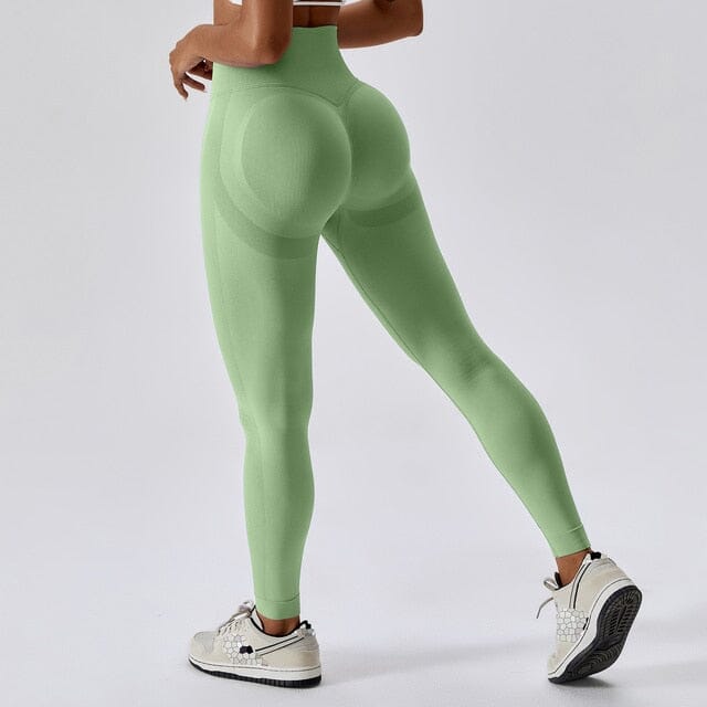 6. NCLAGEN Hip Lifting Seamless Fitness Yoga Pants High Waist Dry Fit Women's Tight Cycling Running Leggings Gym Training Trousers Aliexpress Light Green S 