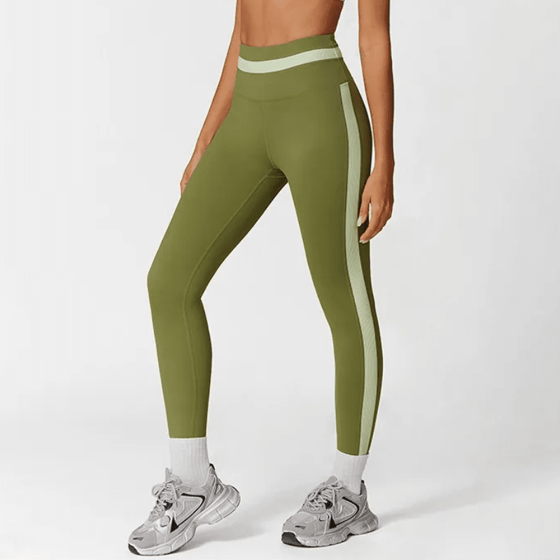 Ignite Ribbed High Waist Leggings Leggings Starlethics Green S 