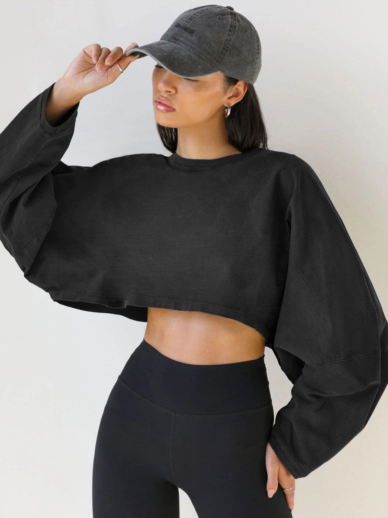 Emblem Long Sleeves Crop Top Top Starlethics 