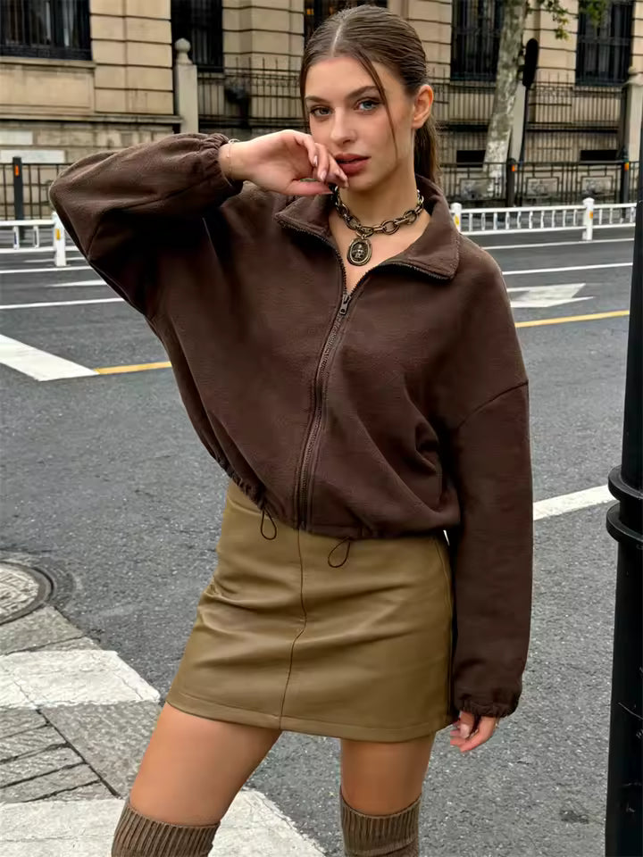 Essential Zip-Up Fleece Jacket Top Starlethics 