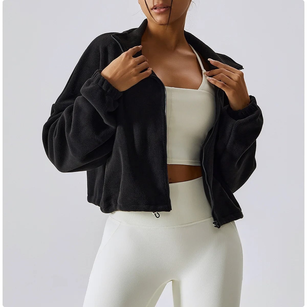 Essential Zip-Up Fleece Jacket Top Starlethics 