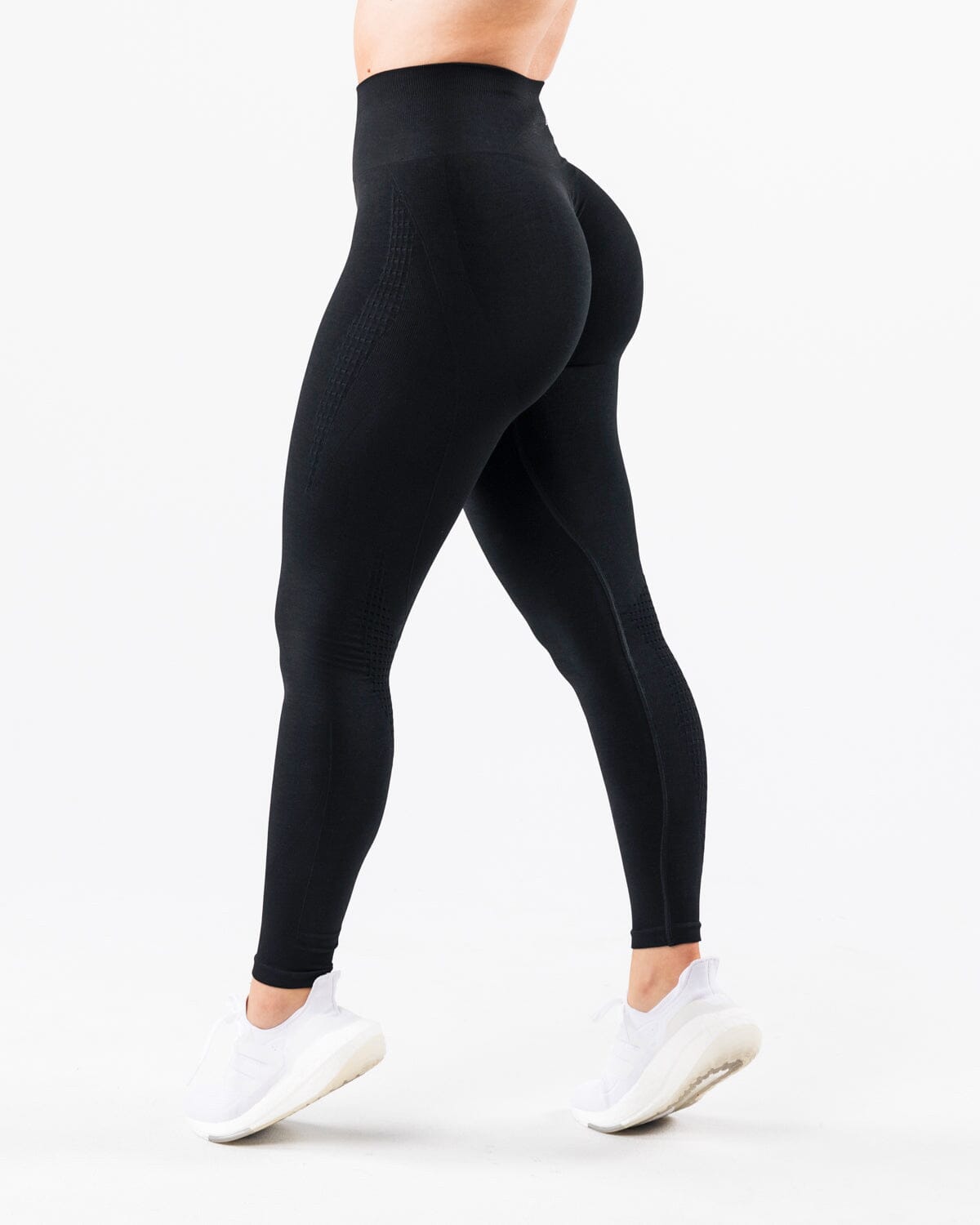 Upbeat Seamless Jacquard Leggings Leggings Starlethics Black XS 