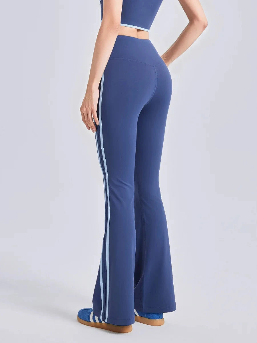 Power Stripe Active Set - Flared Highwaist Pants Starlethics 