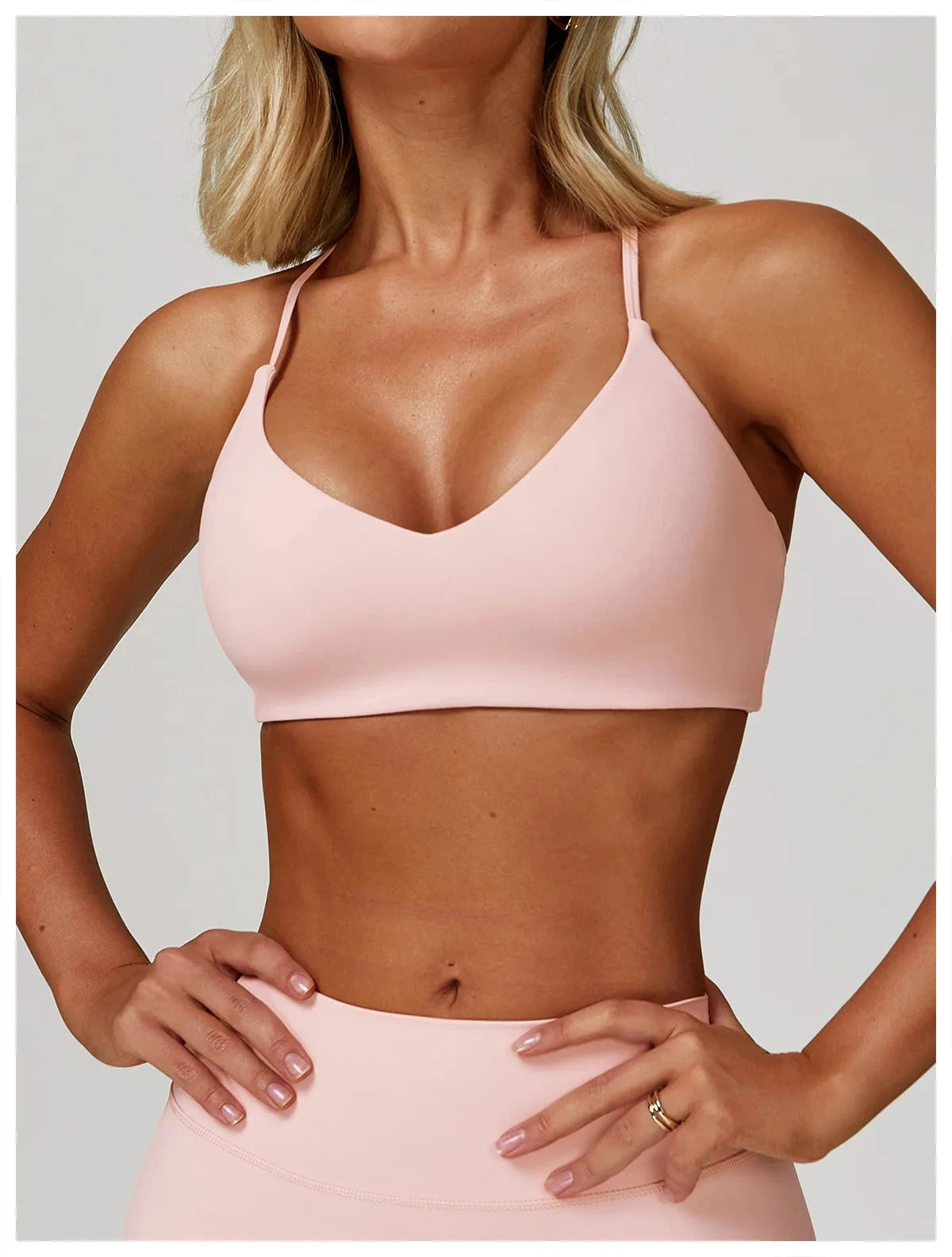 PulseLite Seamless Sports Bra Sports Bra Starlethics Pale Pink S 