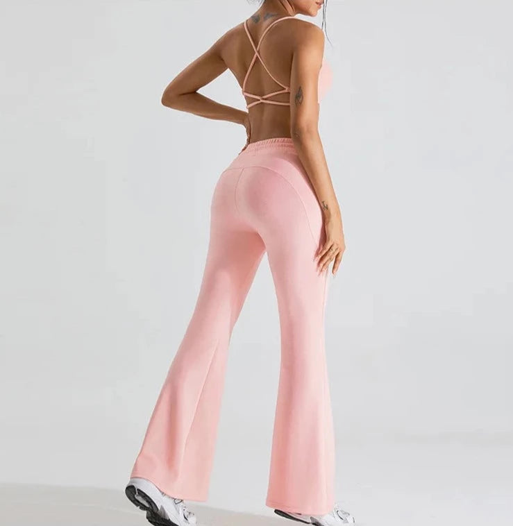 Vibe Drawstring Flare Pants Leggings Starlethics 