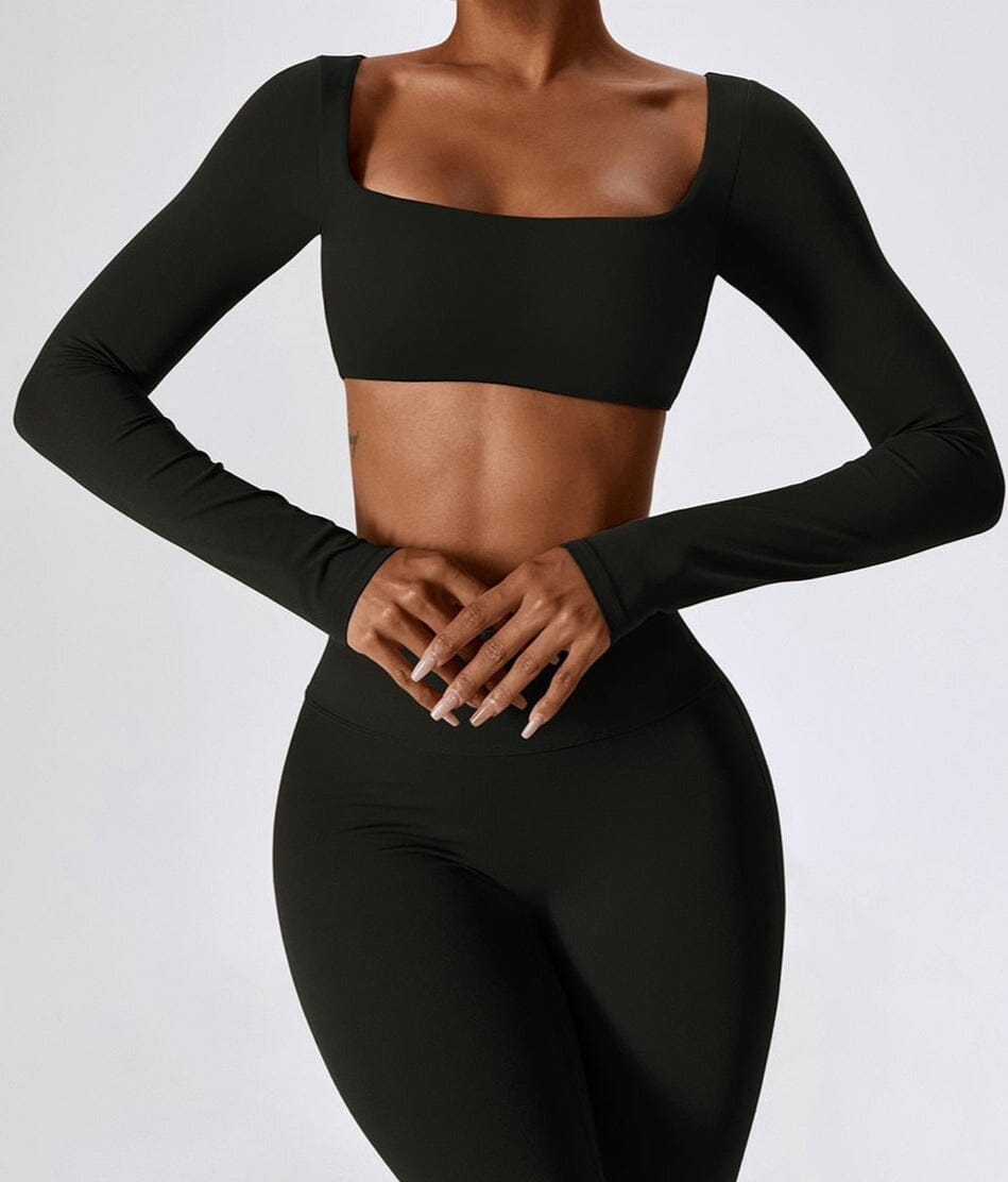 Venture Long Sleeve Crop Top Top Starlethics Advanced Black S 