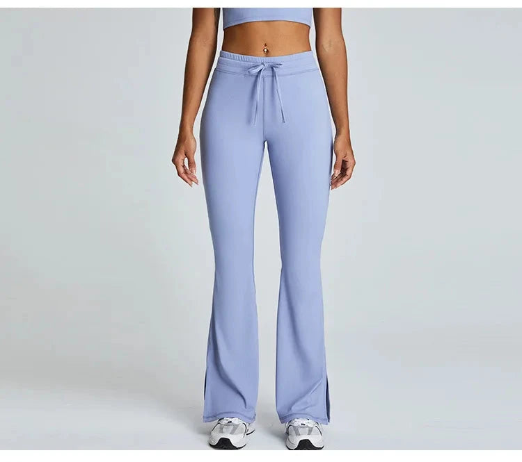Drawstring Push-Up Leggings Leggings Starlethics Grey Blue S 