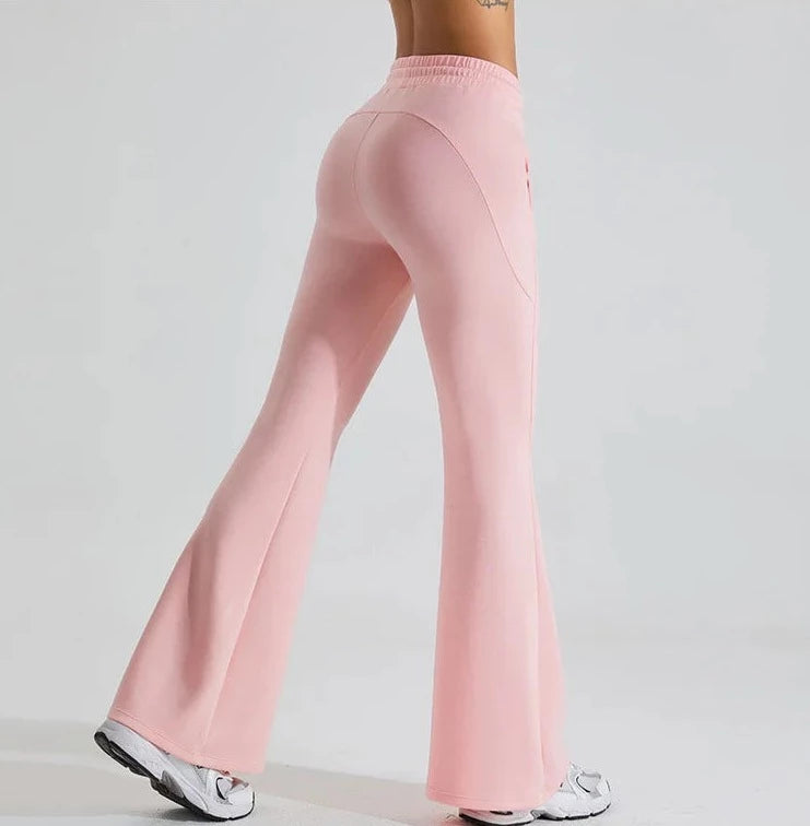 Vibe Drawstring Flare Pants Leggings Starlethics Pink S 