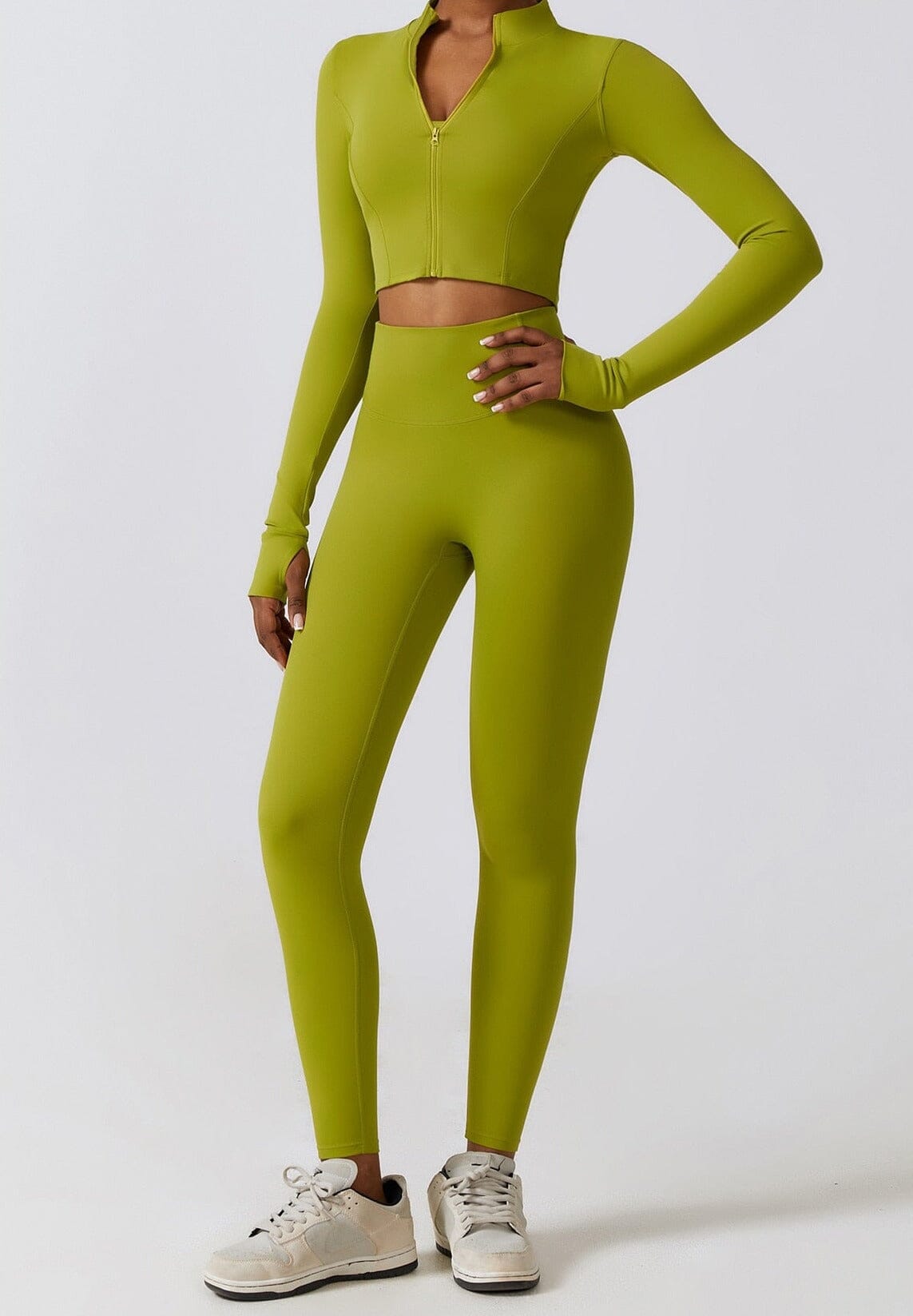 Prestige Three-Piece Coat Set - Leggings + Top Sets Starlethics Green S 