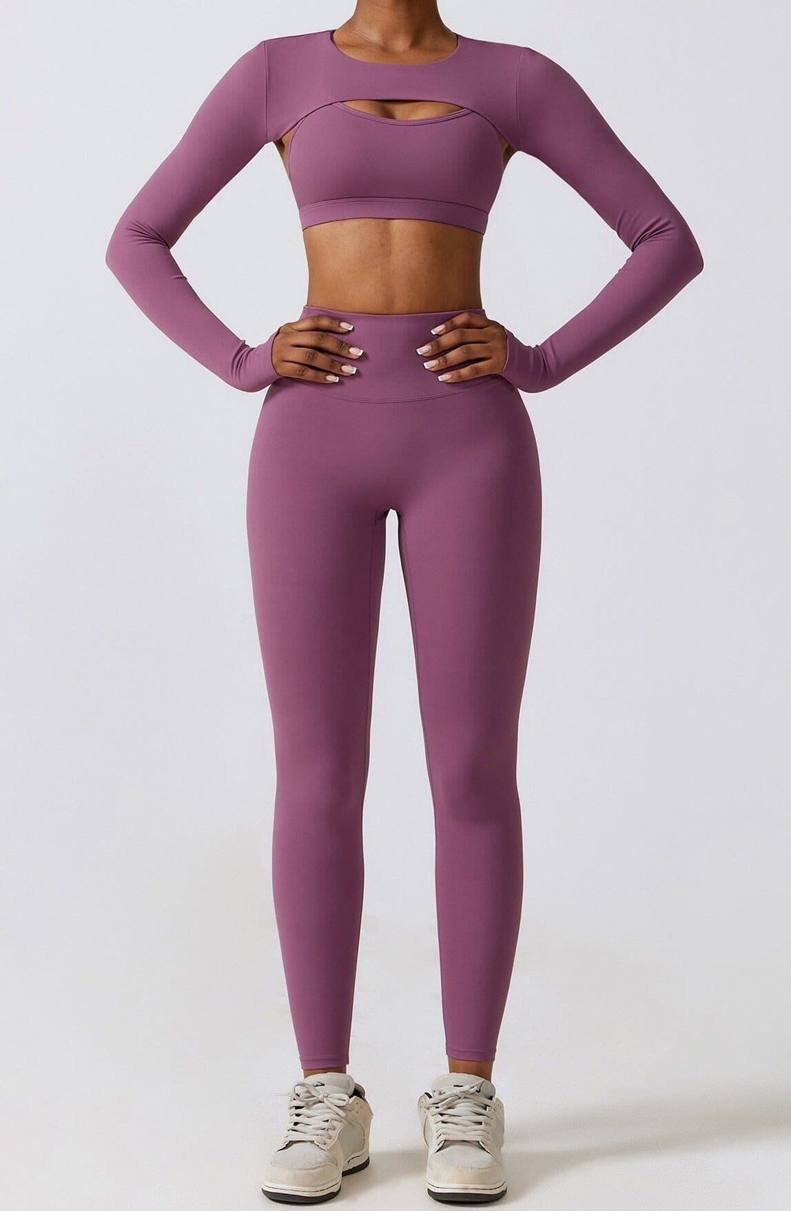 Prestige Three-Piece Overall Set - Leggings + Top Sets Starlethics Purple S 