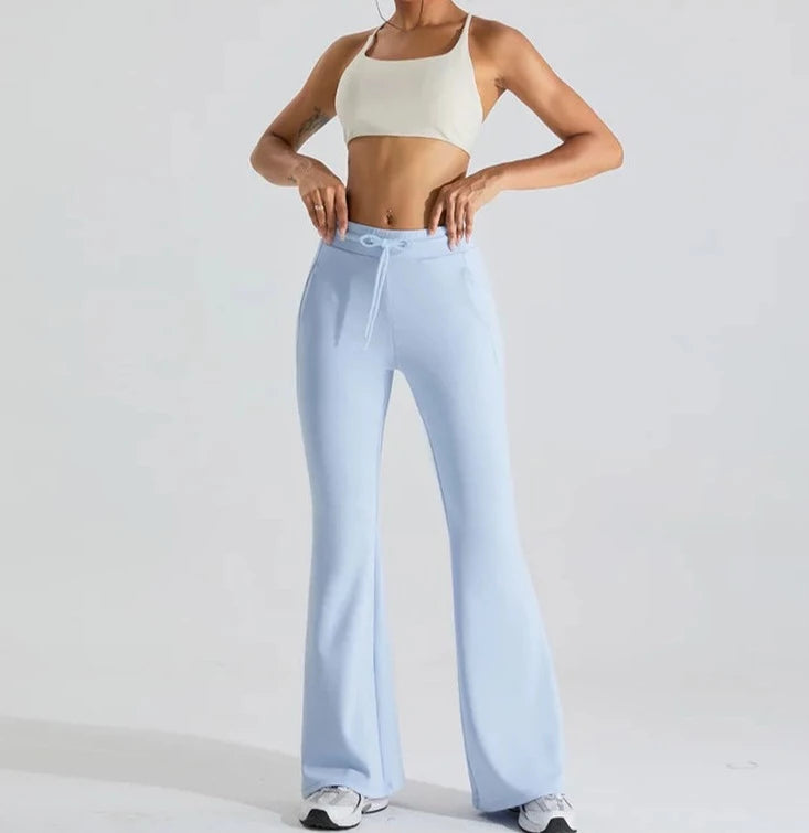 Vibe Drawstring Flare Pants Leggings Starlethics 