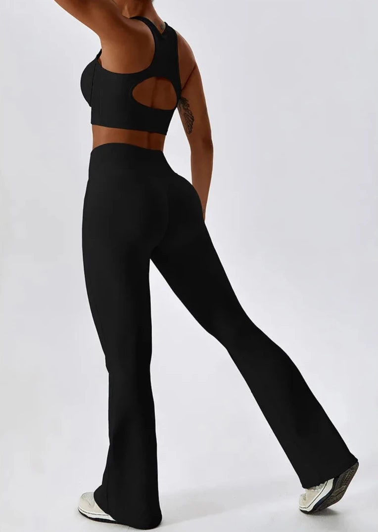 Soulmate Racerback Flared Set - Leggings + Top Sets Starlethics Black S 