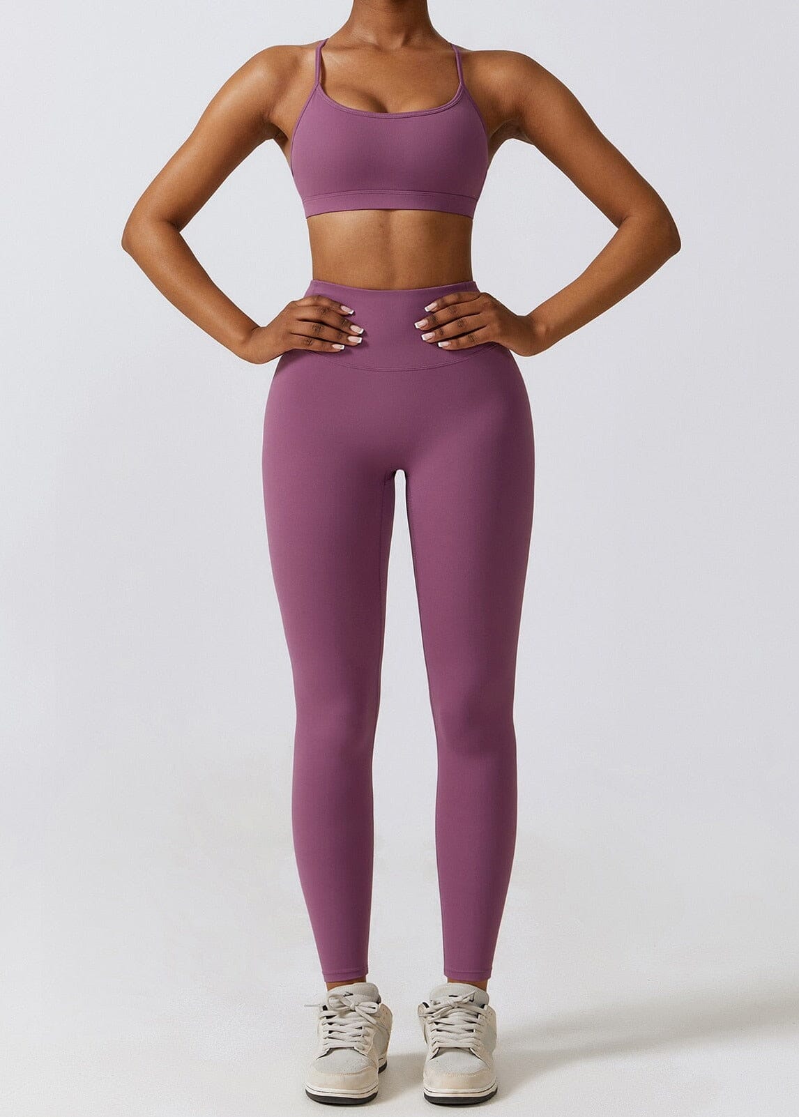 Prestige Gym Set - Leggings + Top Sets Starlethics Purple S 