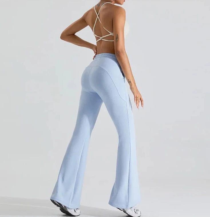 Vibe Drawstring Flare Pants Leggings Starlethics 