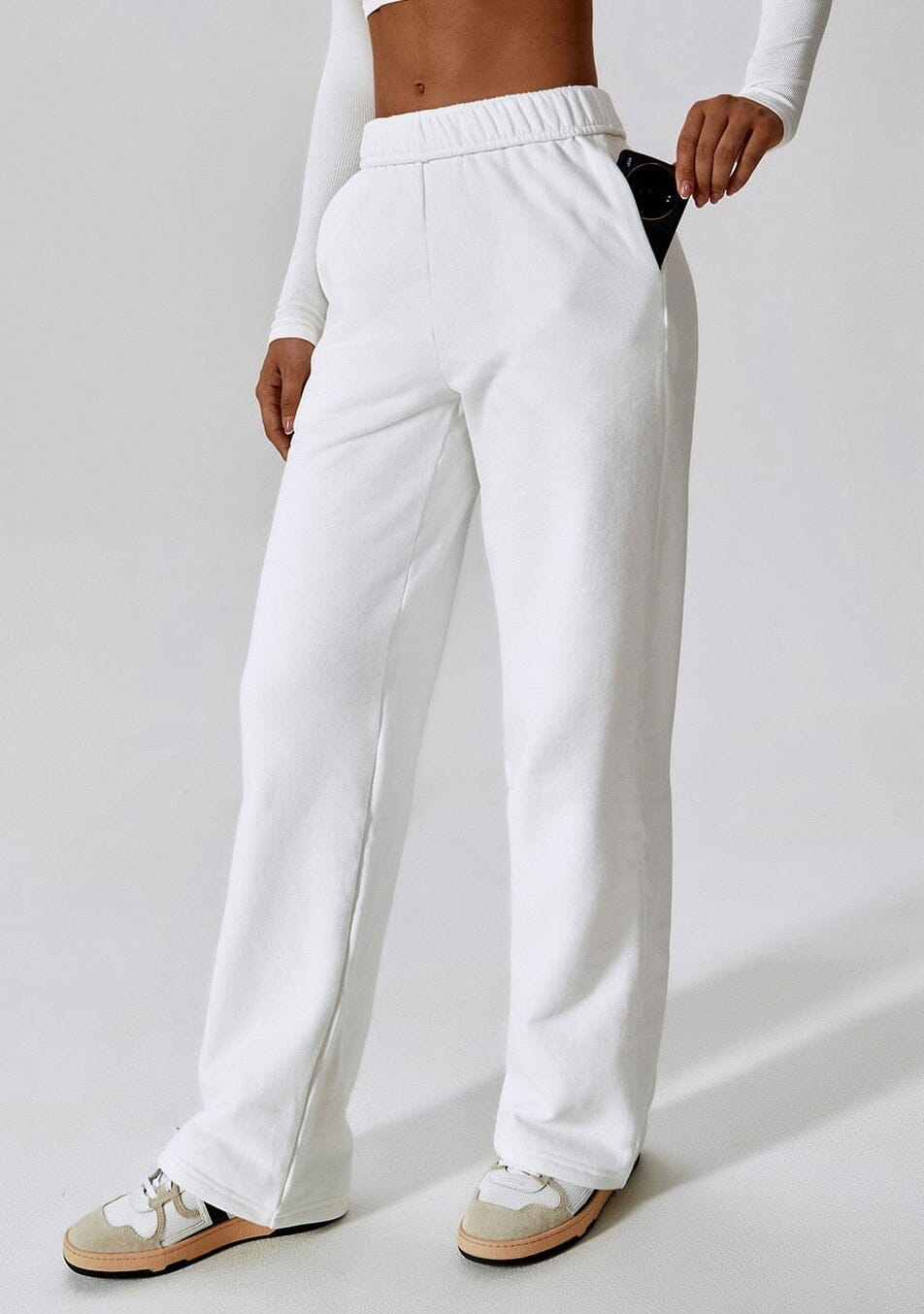 Reverie Plush Loose Pants Yoga Pants Starlethics Swan White S 