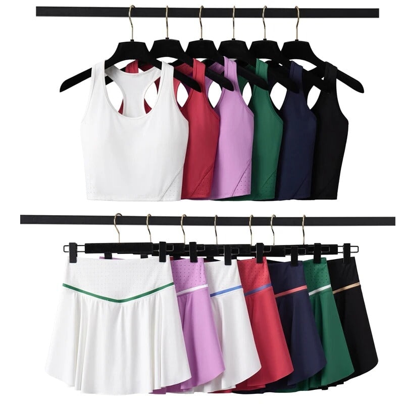 Wave Flow Tennis Set - Top & Skirt Sets Starlethics 