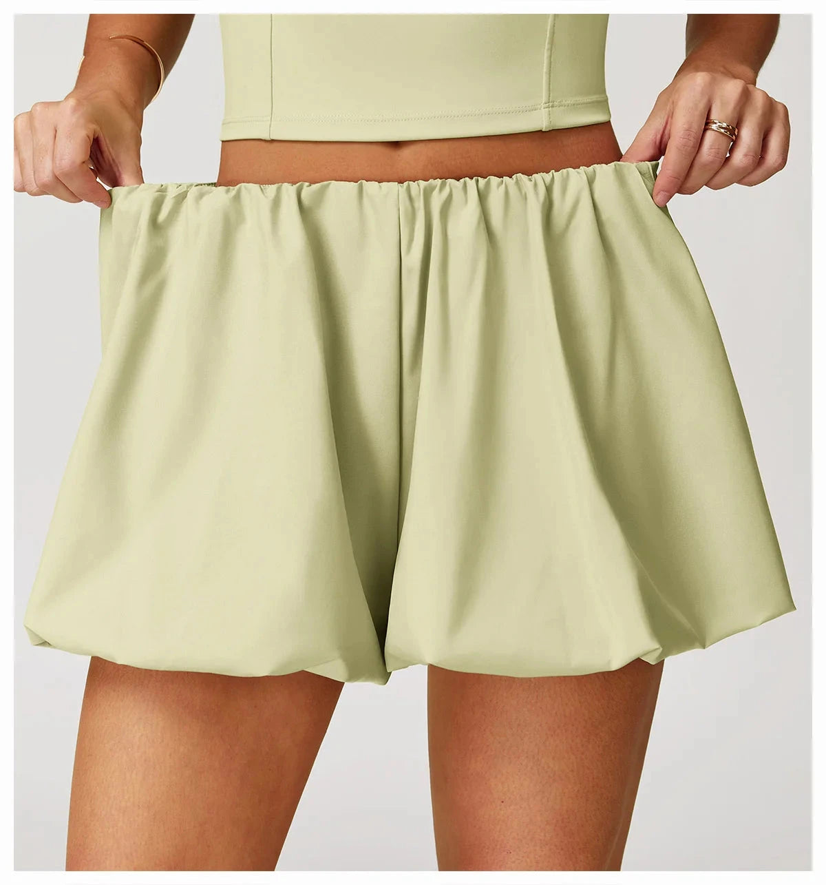 AeroDry Bubble Sports Shorts Shorts Starlethics Mustard Green S 