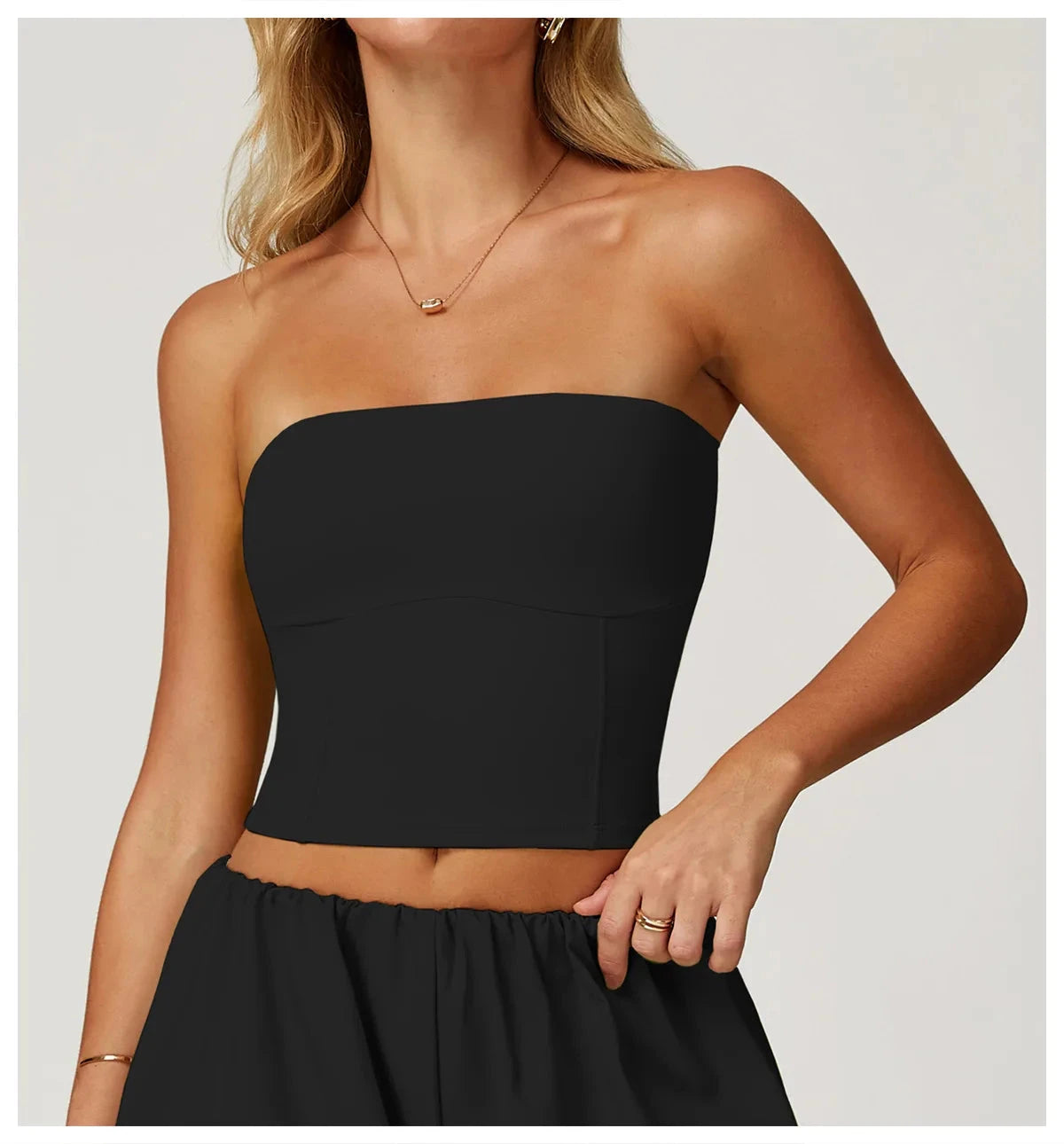 AeroSculpt Strapless Crop Top Top Starlethics 