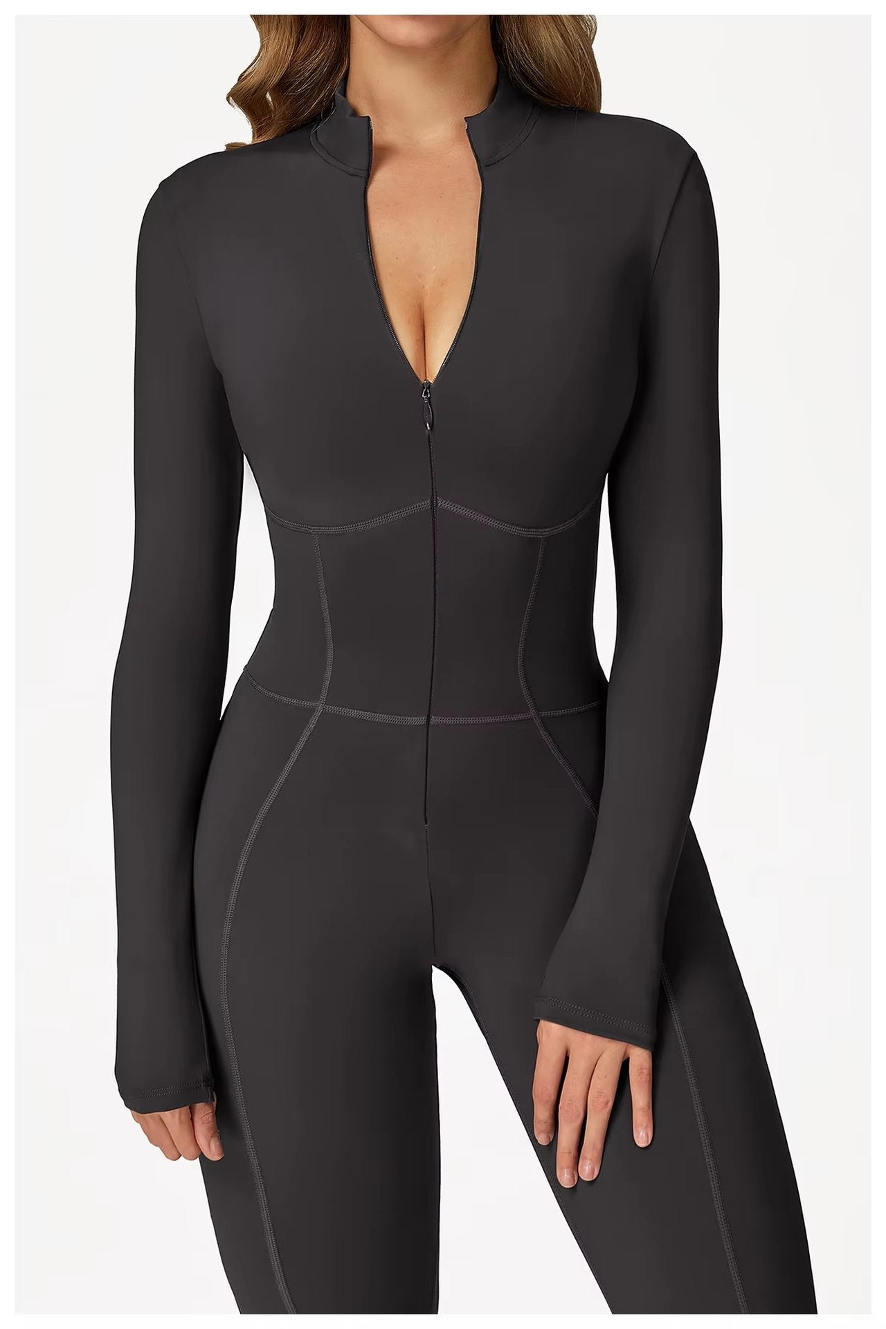 Prime Contour Zip-Up Jumpsuit