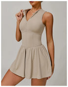 Cut Line Zipper Bodysuit Dress Jumpsuit Starlethics 