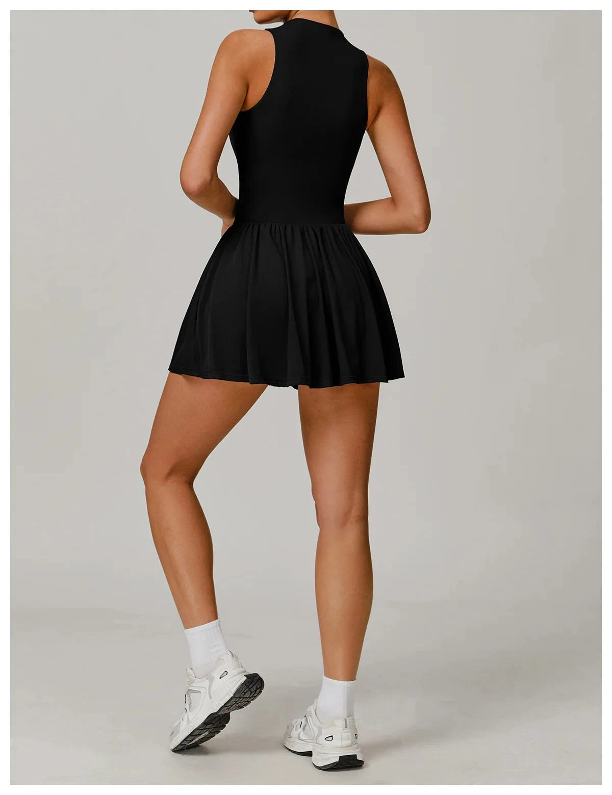 Cut Line Zipper Bodysuit Dress Jumpsuit Starlethics 