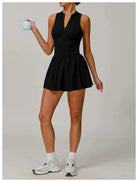 Cut Line Zipper Bodysuit Dress Jumpsuit Starlethics 