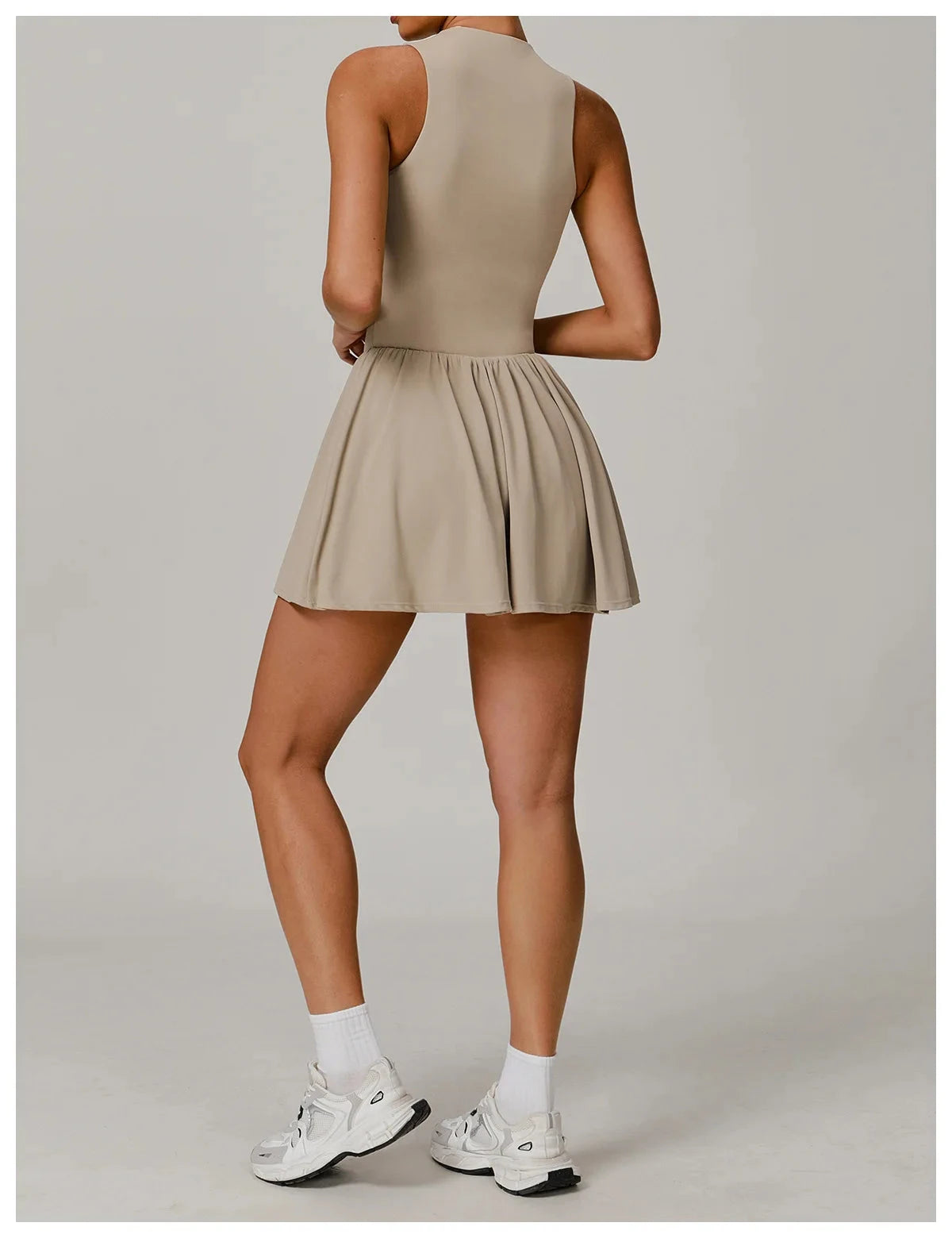 Cut Line Zipper Bodysuit Dress Jumpsuit Starlethics 