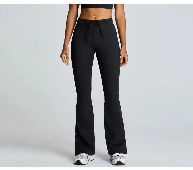 Drawstring Push-Up Leggings Leggings Starlethics Black S 