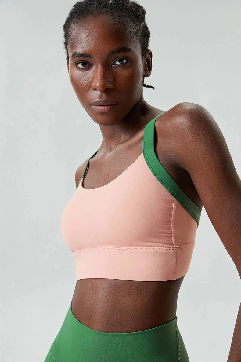 Dual Play Sports Bra Sports Bras Starlethics Pink Green S 
