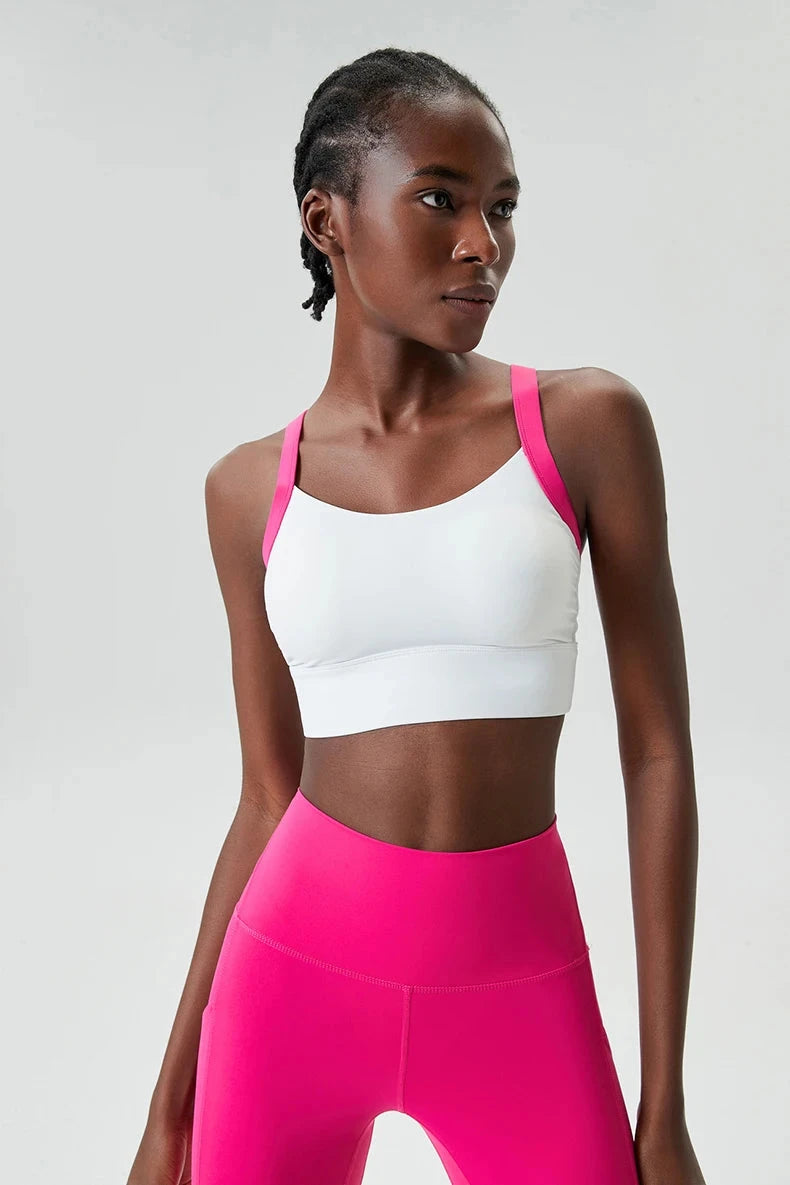 Dual Play Sports Bra Sports Bras Starlethics White Red S 