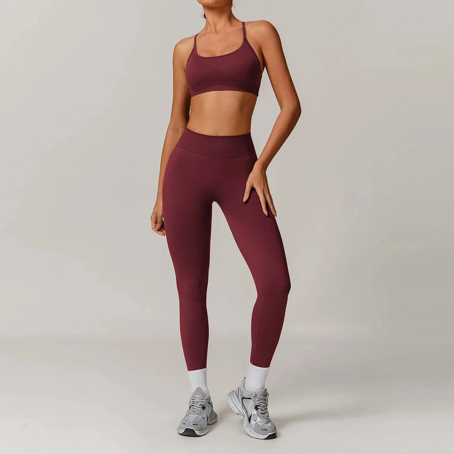 13.3 Yoga Set 2/3PCS Gym Kleidung Sportswear Yoga Anzüge Für Frauen Langarm Crop Top Fitness Set Trainingsanzüge sport Bh Gym Leggings Starlethics 