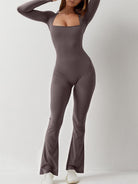 Edge Flare Jumpsuit Jumpsuit Starlethics Purple Gray S 