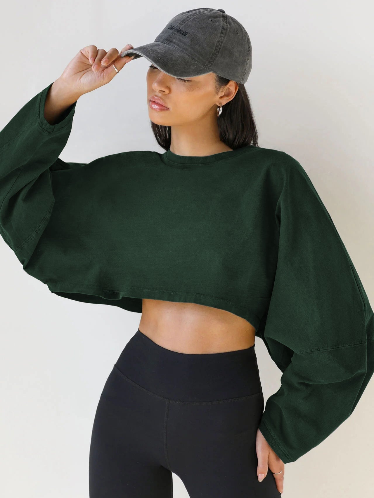 Emblem Long Sleeves Crop Top Top Starlethics 