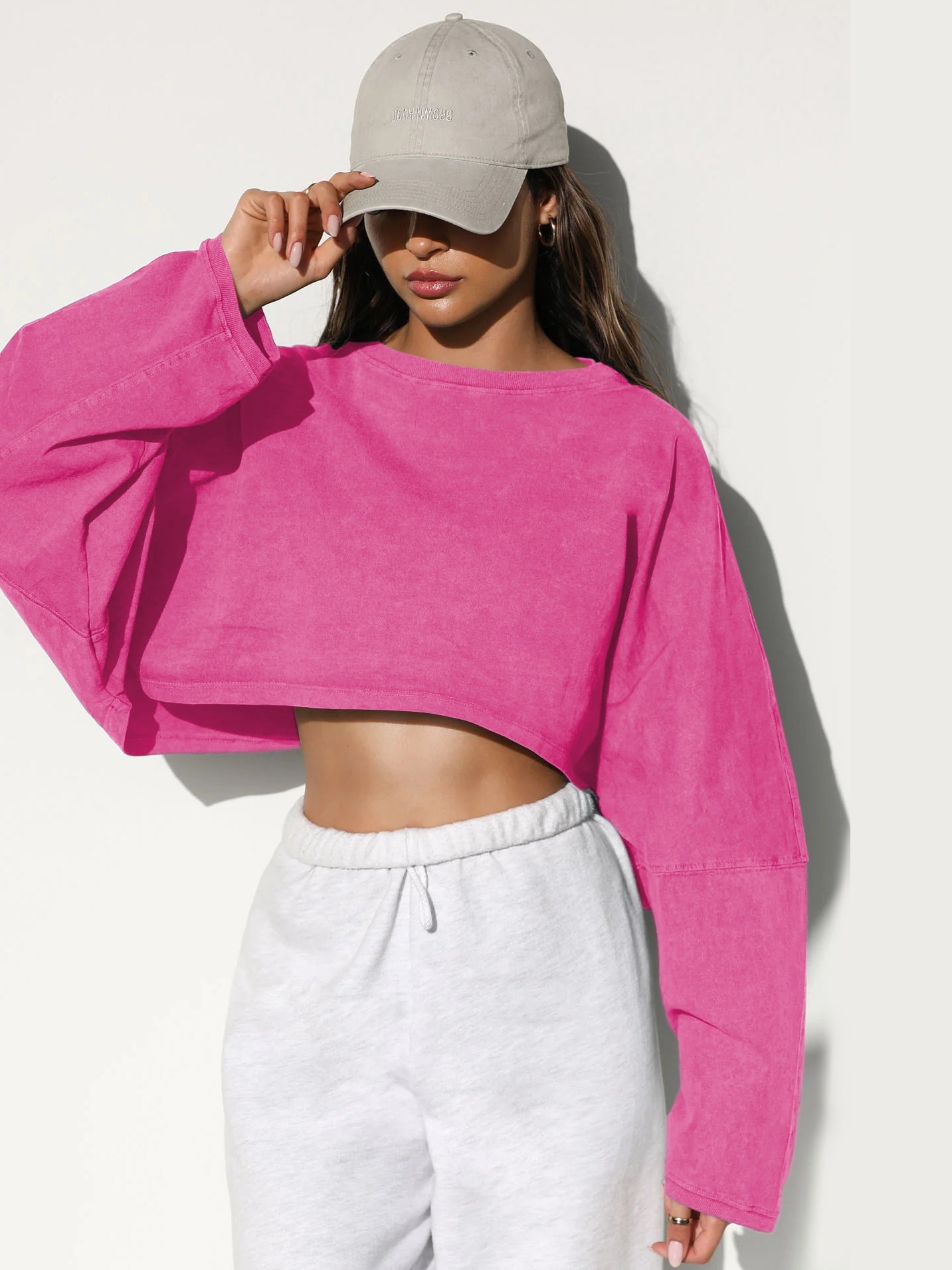 Emblem Long Sleeves Crop Top Top Starlethics 