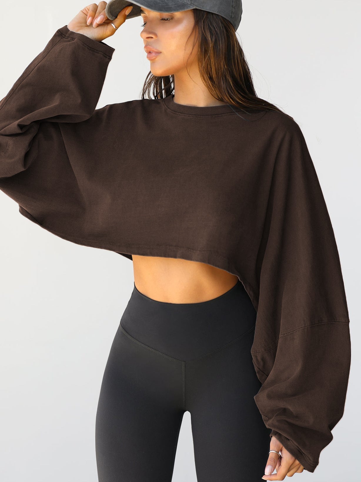 Emblem Long Sleeves Crop Top Top Starlethics 