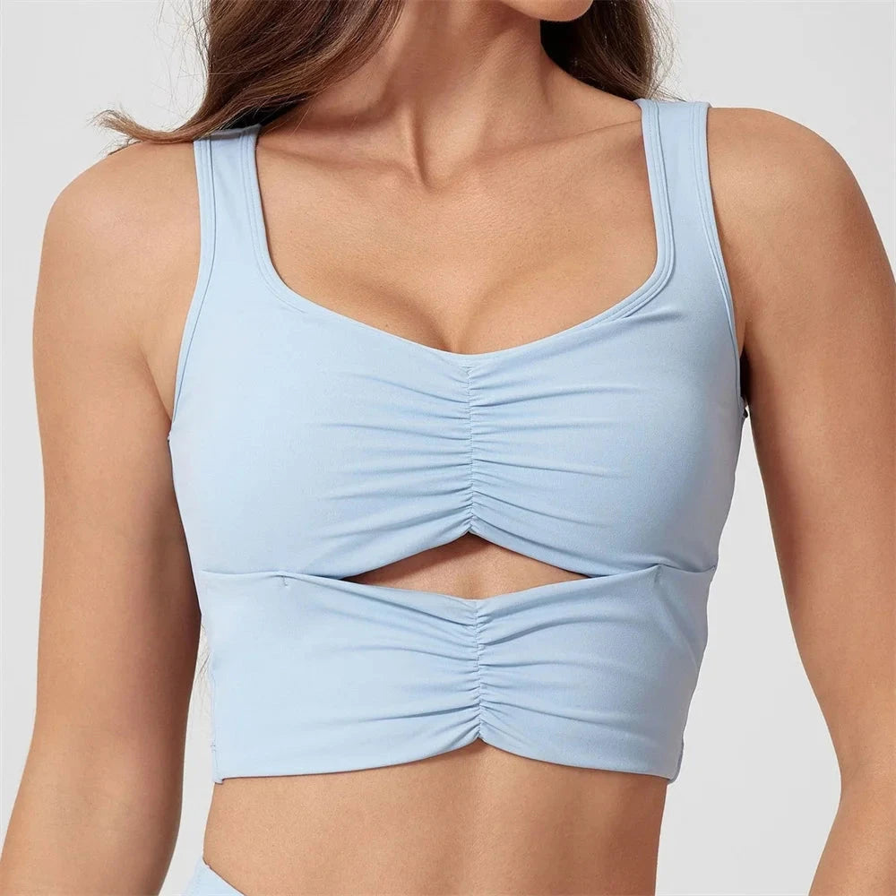 6.2 1/2PCS Falten Yoga Set Frauen Sportswear Workout Hose Gym Mini Flare Legging Fitness Bh Crop Top Sport anzüge Sportlich Aktive Tragen Starlethics 