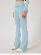 Frill Fit High Waist Leggings Leggings Starlethics Light Blue S 