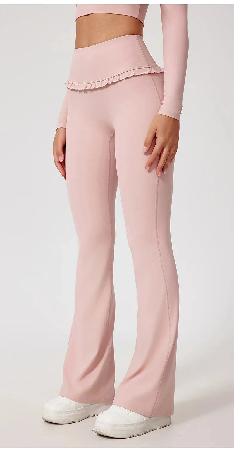 Frill Fit High Waist Leggings Leggings Starlethics Sea Shell Powder S 
