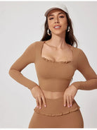 Frill Fit Long Sleeve Top Top Starlethics 