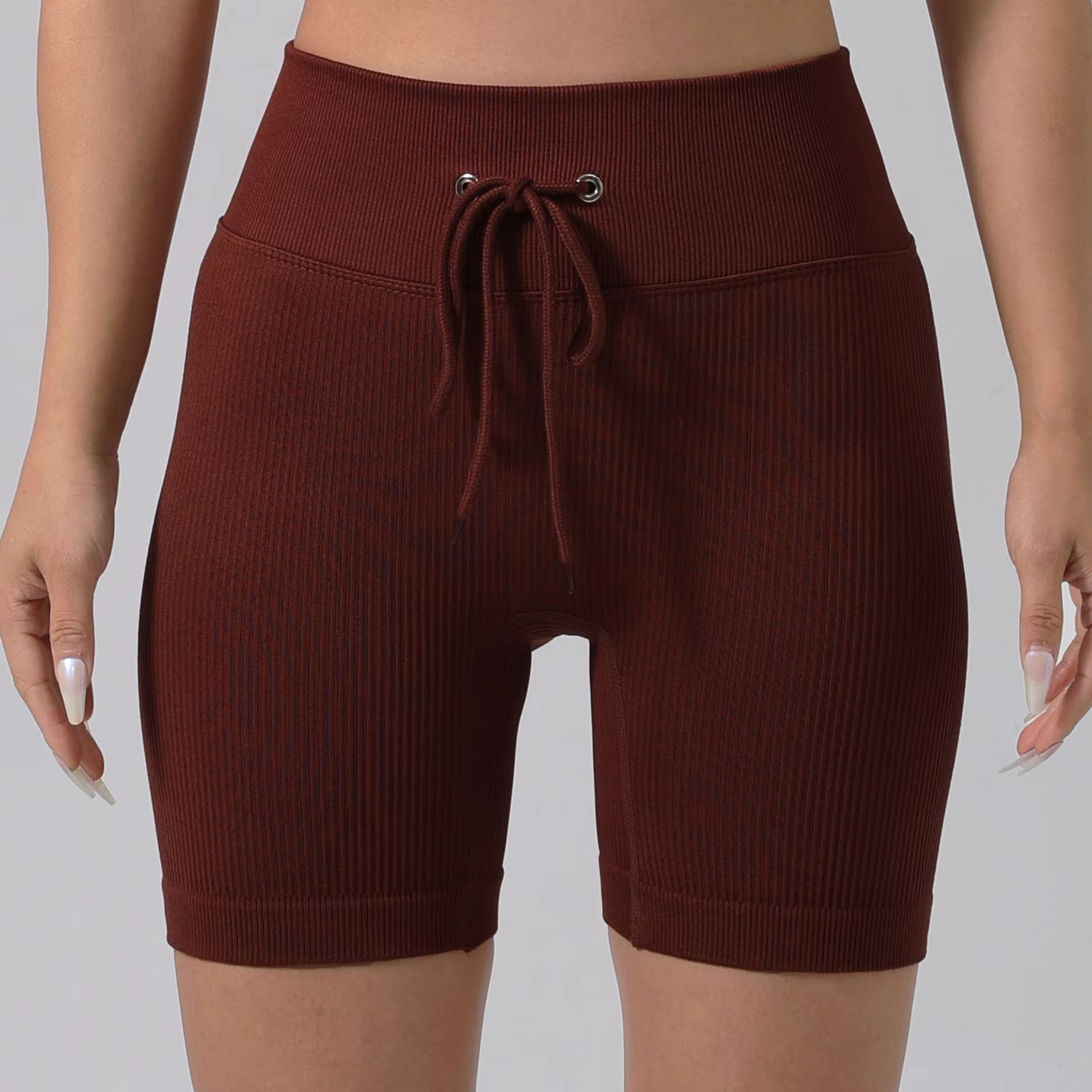 Piper Ribbed String Shorts – Model View 18 | Starlethics Activewear