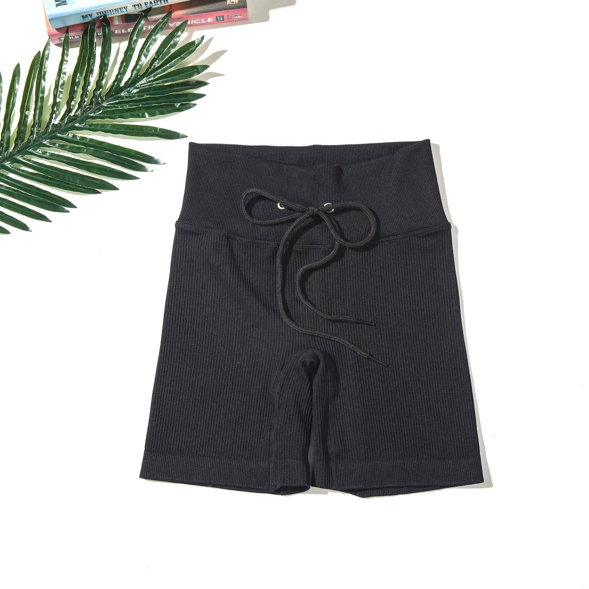 Piper Ribbed String Shorts – Model View 8 | Starlethics Activewear