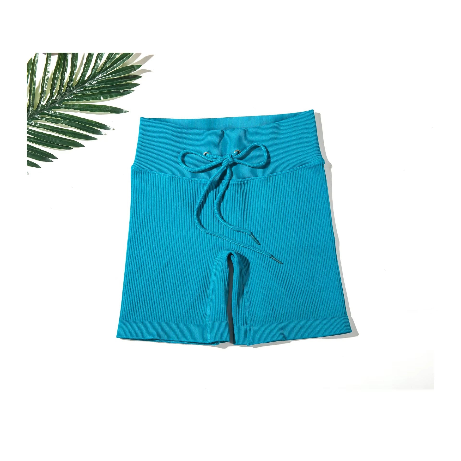 Piper Ribbed String Shorts – Model View 3 | Starlethics Activewear