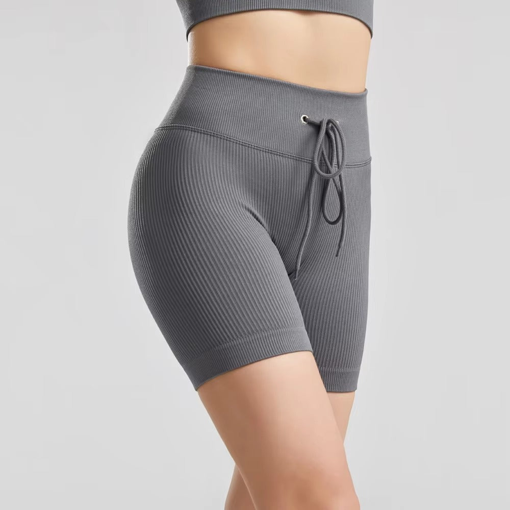 Piper Ribbed String Shorts – Model View 14 | Starlethics Activewear