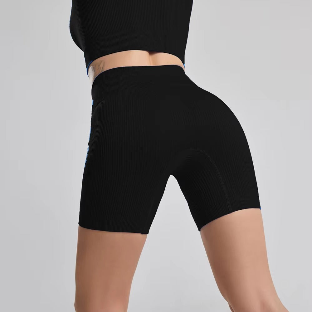 Piper Ribbed String Shorts – Model View 7 | Starlethics Activewear