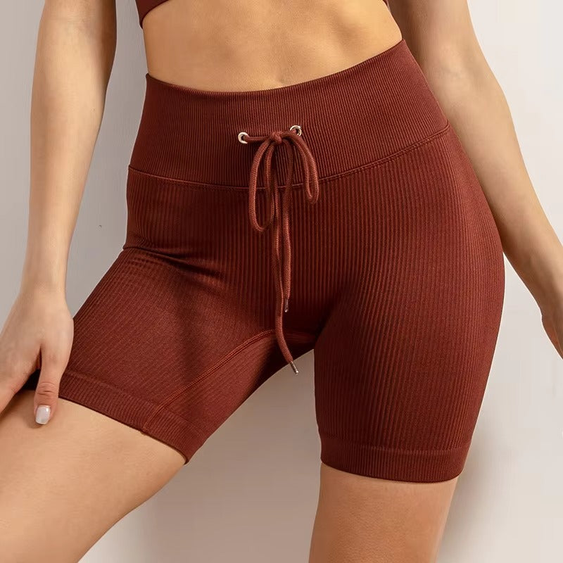 Piper Ribbed String Shorts – Model View 16 | Starlethics Activewear