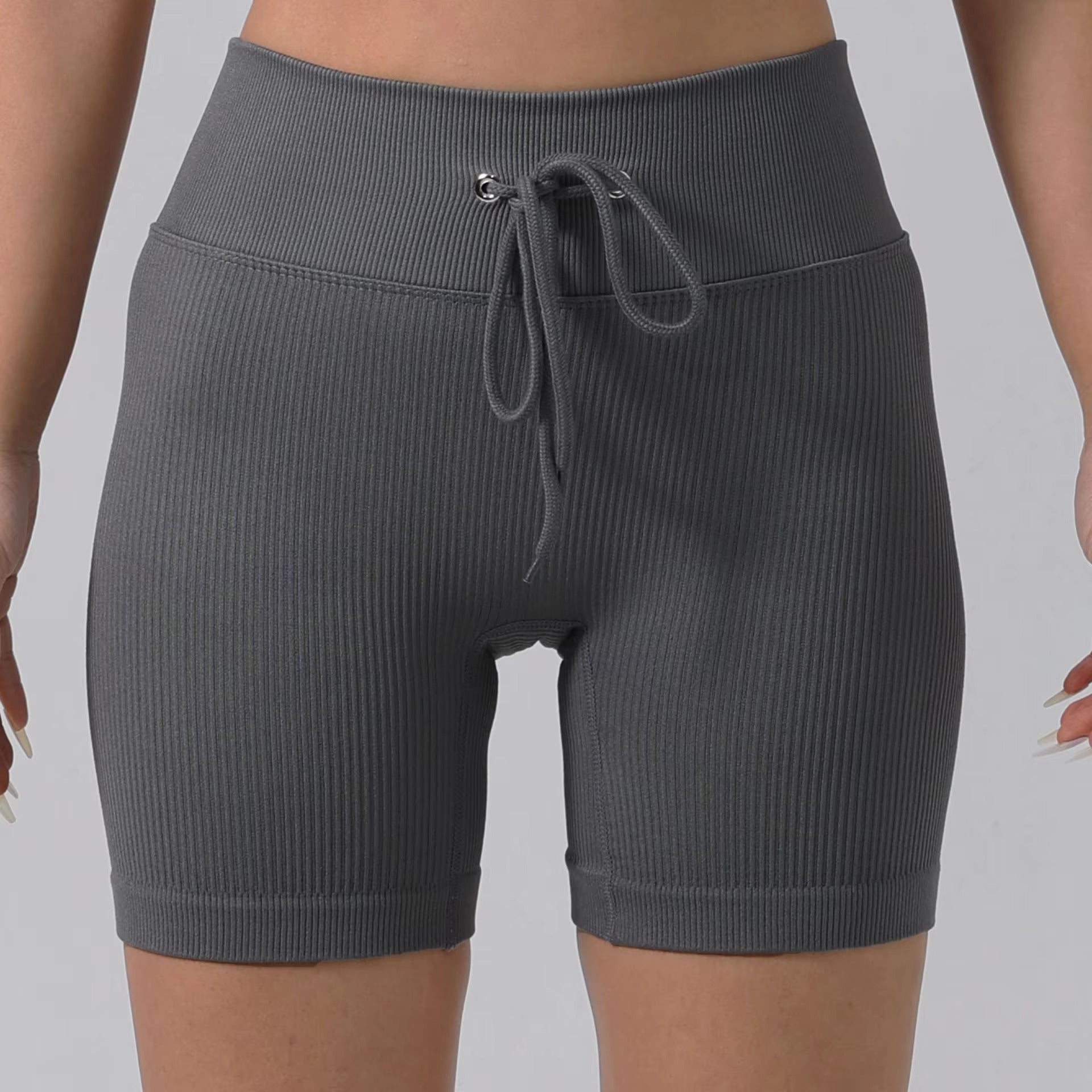 Piper Ribbed String Shorts – Model View 13 | Starlethics Activewear