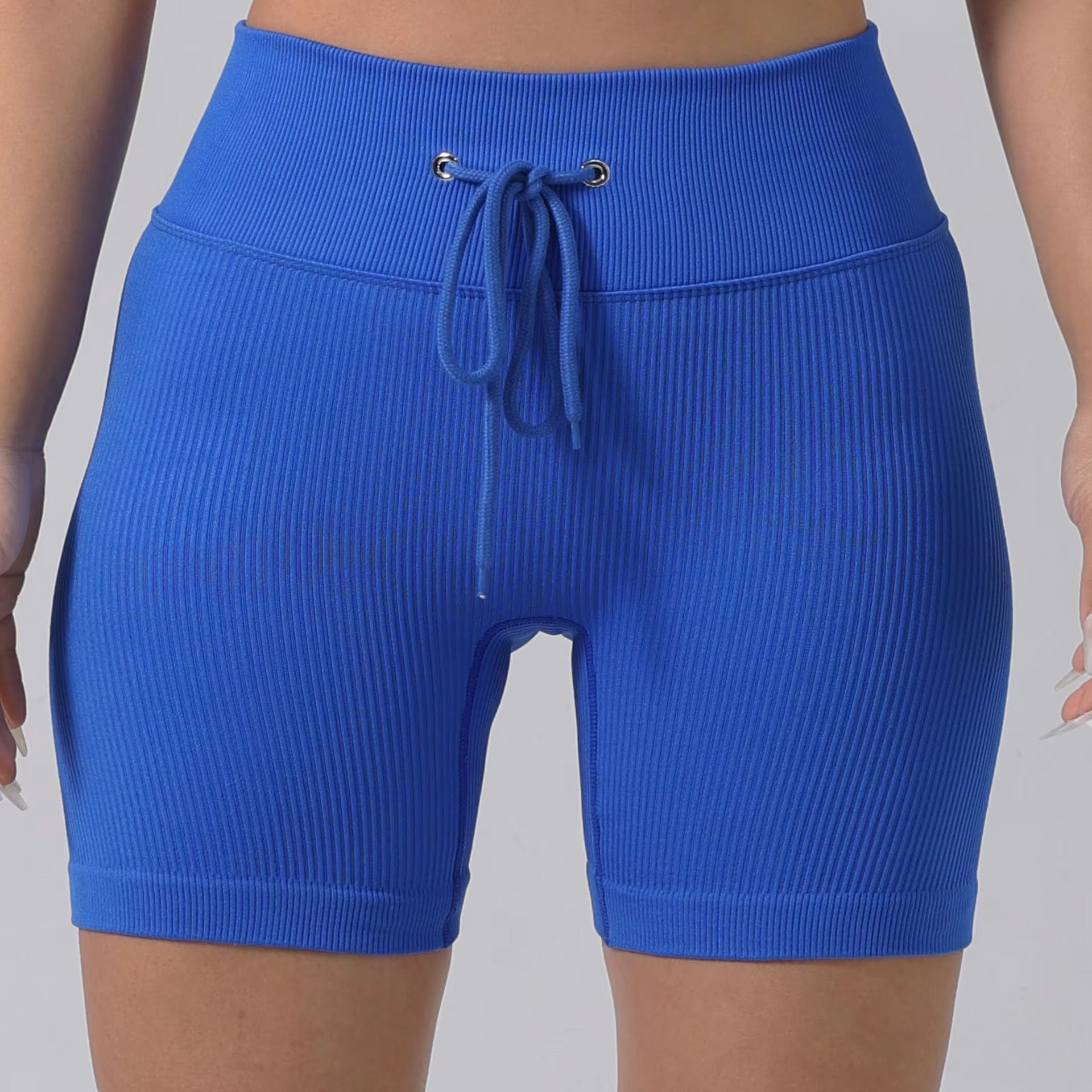 Piper Ribbed String Shorts – Model View 20 | Starlethics Activewear